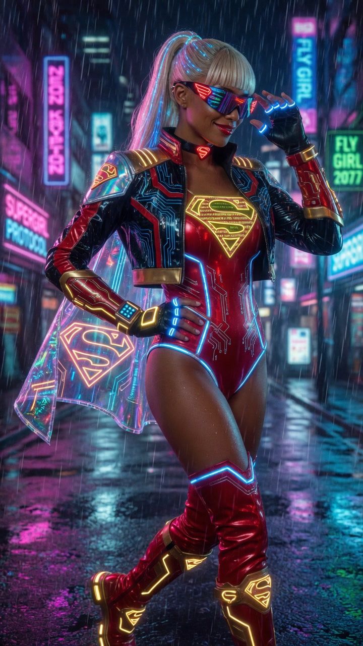 Supergirl — Cyberpunk Rain
