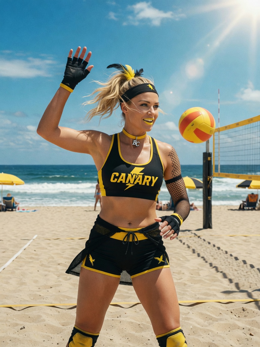 Black Canary — Superhero Beach 08