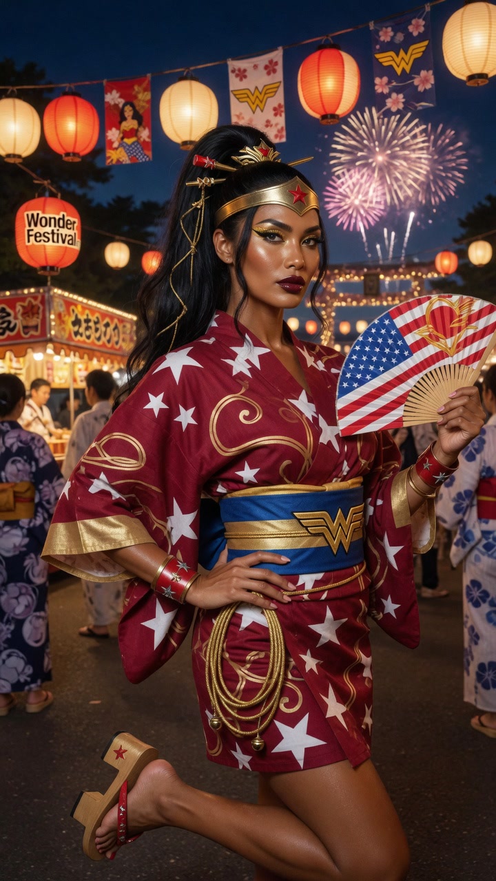 Wonder Woman — Festival Kimono